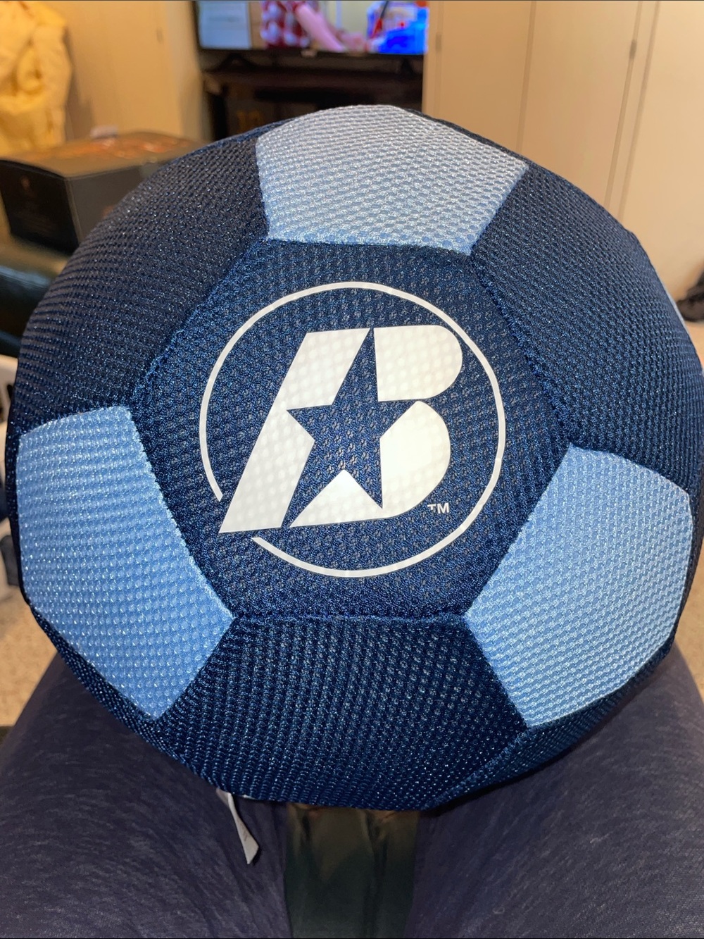 Soft Soccer Ball - Navy & Light Blue